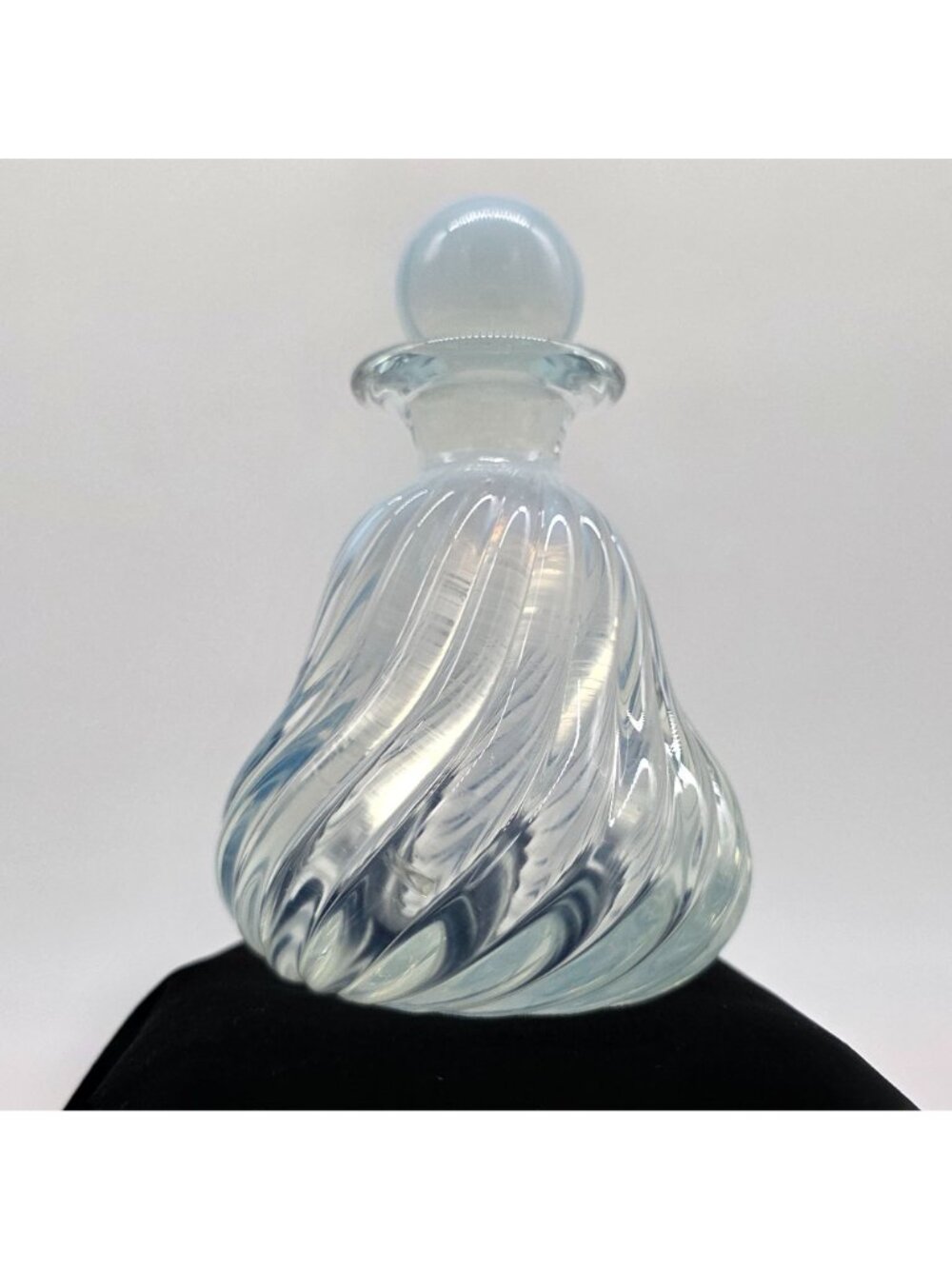 VTG MCM Murano Archimede Seguso Opalescent Blue Perfume Bottle - Picture 7 of 10